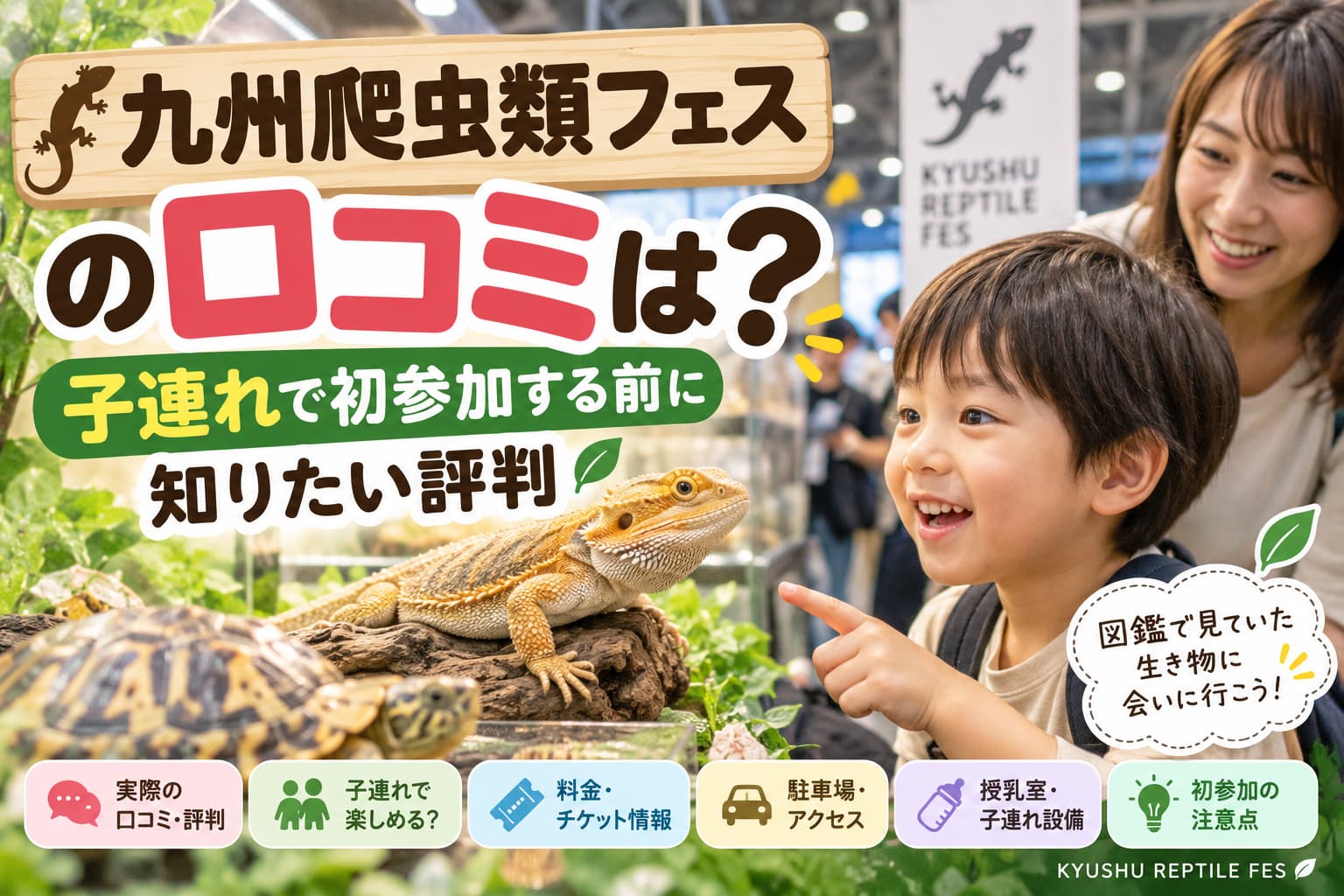 九州爬虫類フェスの口コミは？子連れで初参加する前に知りたい評判